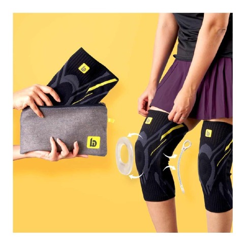 1 - betterhood Premium Knee Sleeve with with Gel Pad & Side Stabilizers,  Black (Pack of 2)  XL 