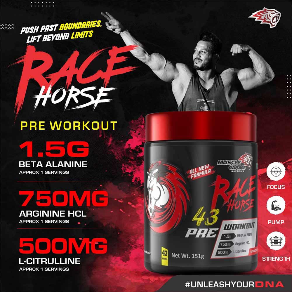 5 - Muscle Garage Race Horse Pre Workout,  0.39 lb  Cola 