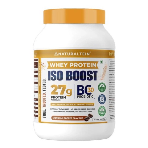 1 - NATURALTEIN Performance Series Whey Protein ISO BOOST,  2.2 lb  Vietnami Coffee 