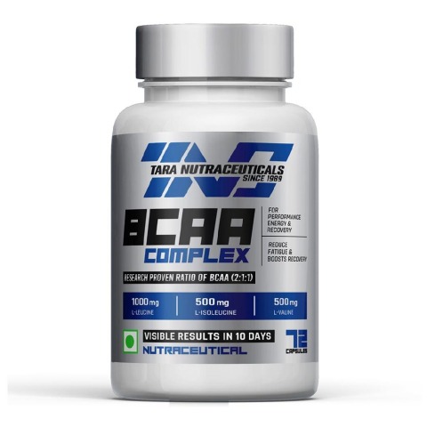 1 - Tara Nutraceuticals BCAA Complex,  72 capsules  18 Servings  Unflavoured 