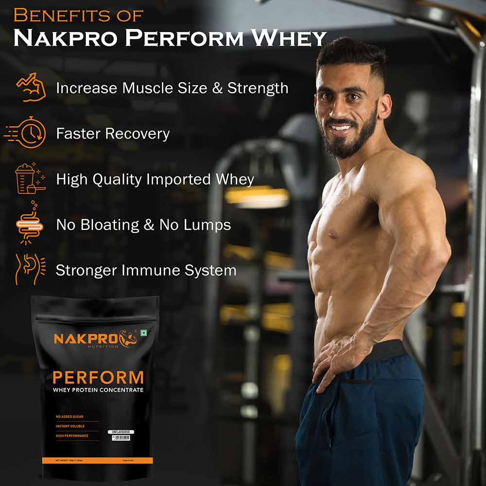 5 - Nakpro Perform Whey Protein Concentrate,  1.1 lb  Unflavoured 