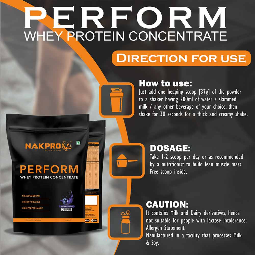 4 - Nakpro Perform Whey Protein Concentrate,  1.1 lb  Cookies & Cream 