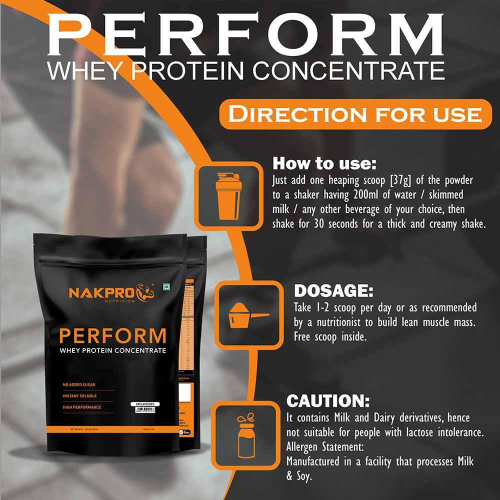 3 - Nakpro Perform Whey Protein Concentrate,  2.2 lb  Cookies & Cream 