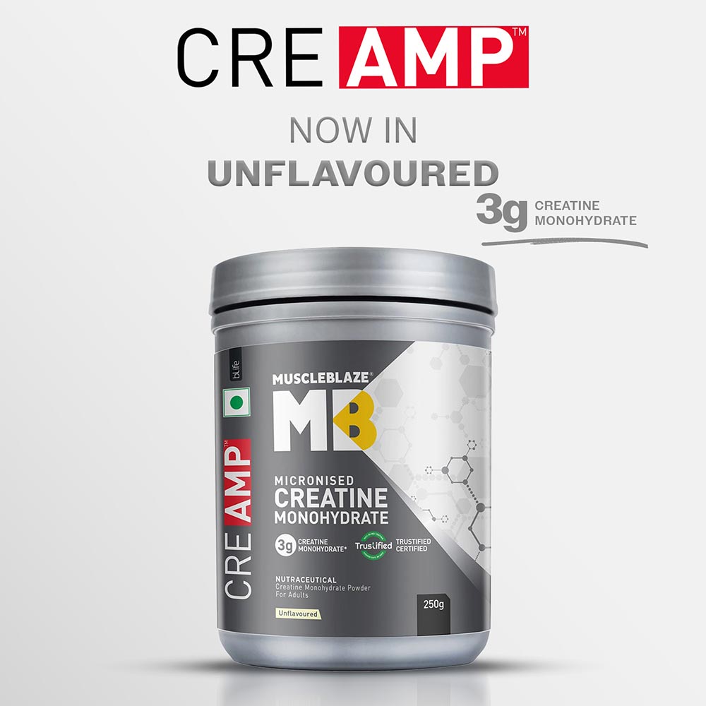 2 - MuscleBlaze Creatine Monohydrate CreAMP,  Unflavoured  0.55 lb
