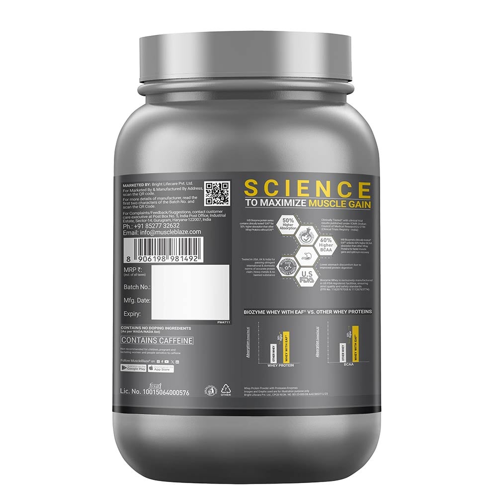 1 - MuscleBlaze Biozyme Performance Whey,  2.2 lb  Blue Tokai Cafe Latte