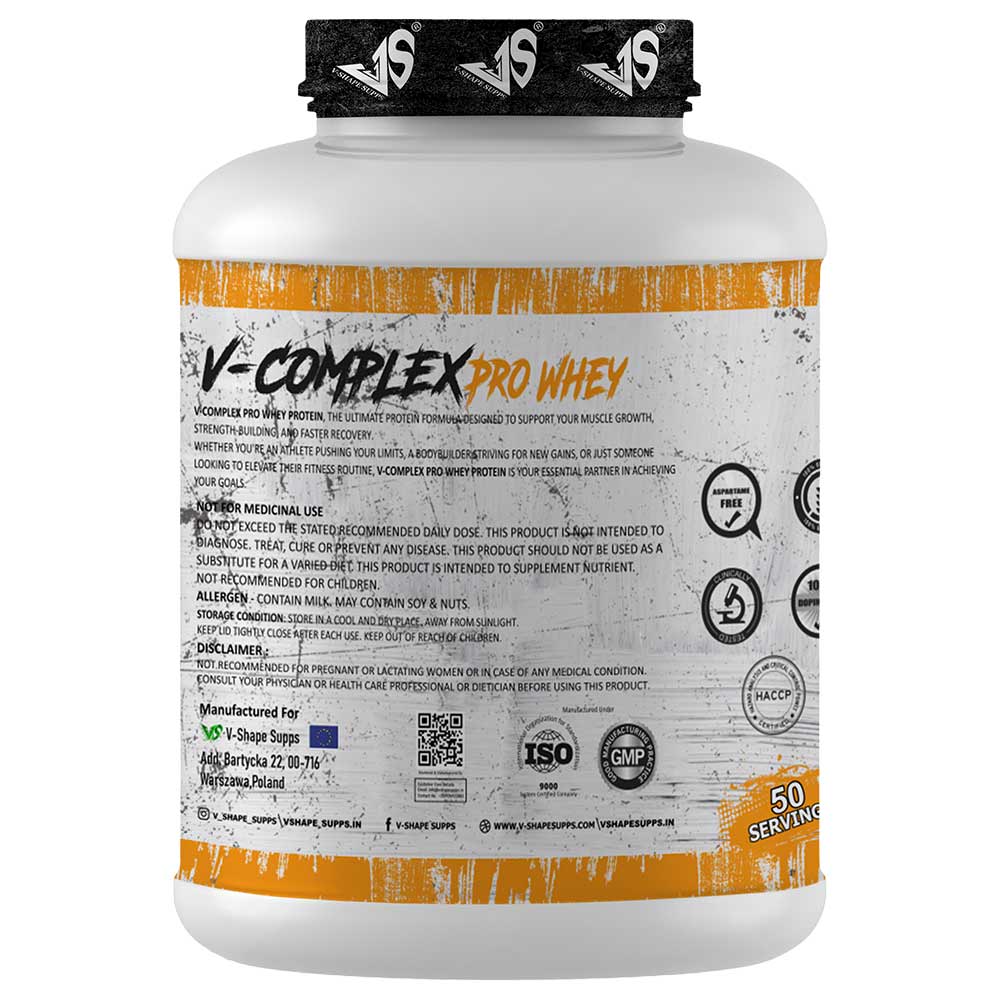 3 - V-SHAPE SUPPS V-Complex Pro Whey,  4.4 lb  Kesar Badam 