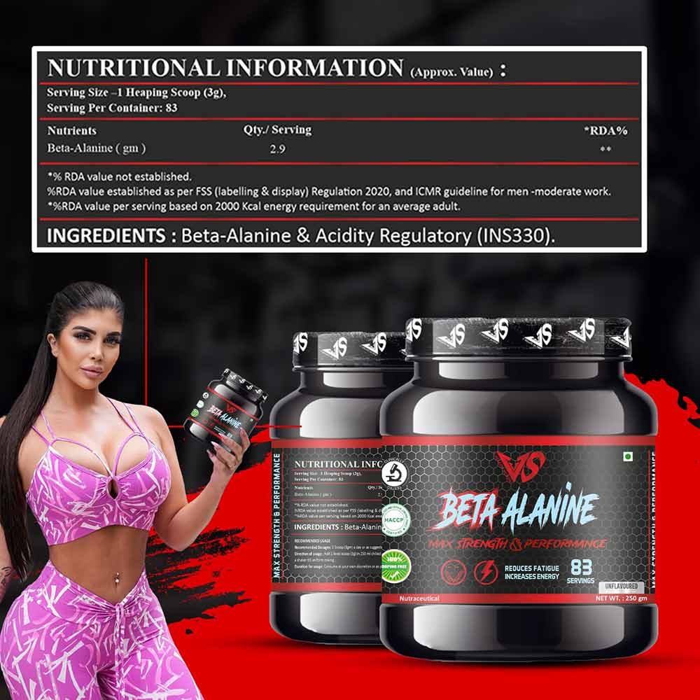 4 - V-SHAPE Beta -Alanine,  Unflavoured  0.55 lb 