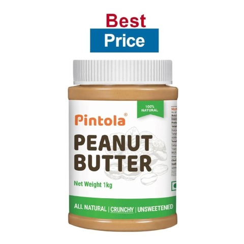 Pintola All Natural Peanut Butter,  1 kg  Crunchy 