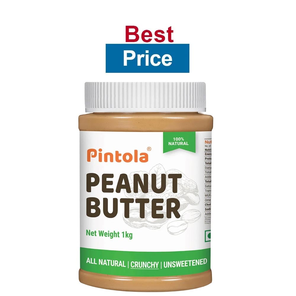 Pintola All Natural Peanut Butter,  1 kg  Crunchy 