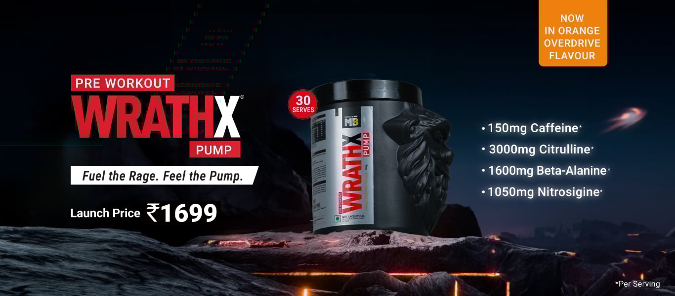 Launch: MuscleBlaze WrathX Pump Orange Overdrive 300g @ 1699