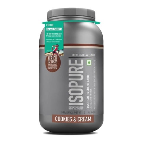 1 - Isopure 100% Whey Protein Isolate,  4.4 lb  Low Carb - Cookies & Cream 