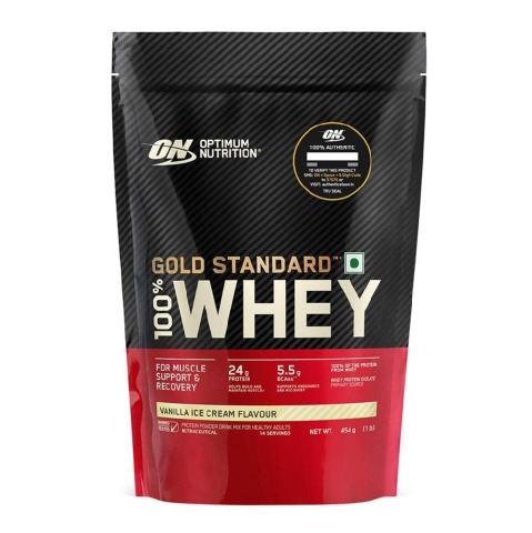 1 - ON (Optimum Nutrition) Gold Standard 100% Whey Protein, 1 lb Vanilla Ice Cream