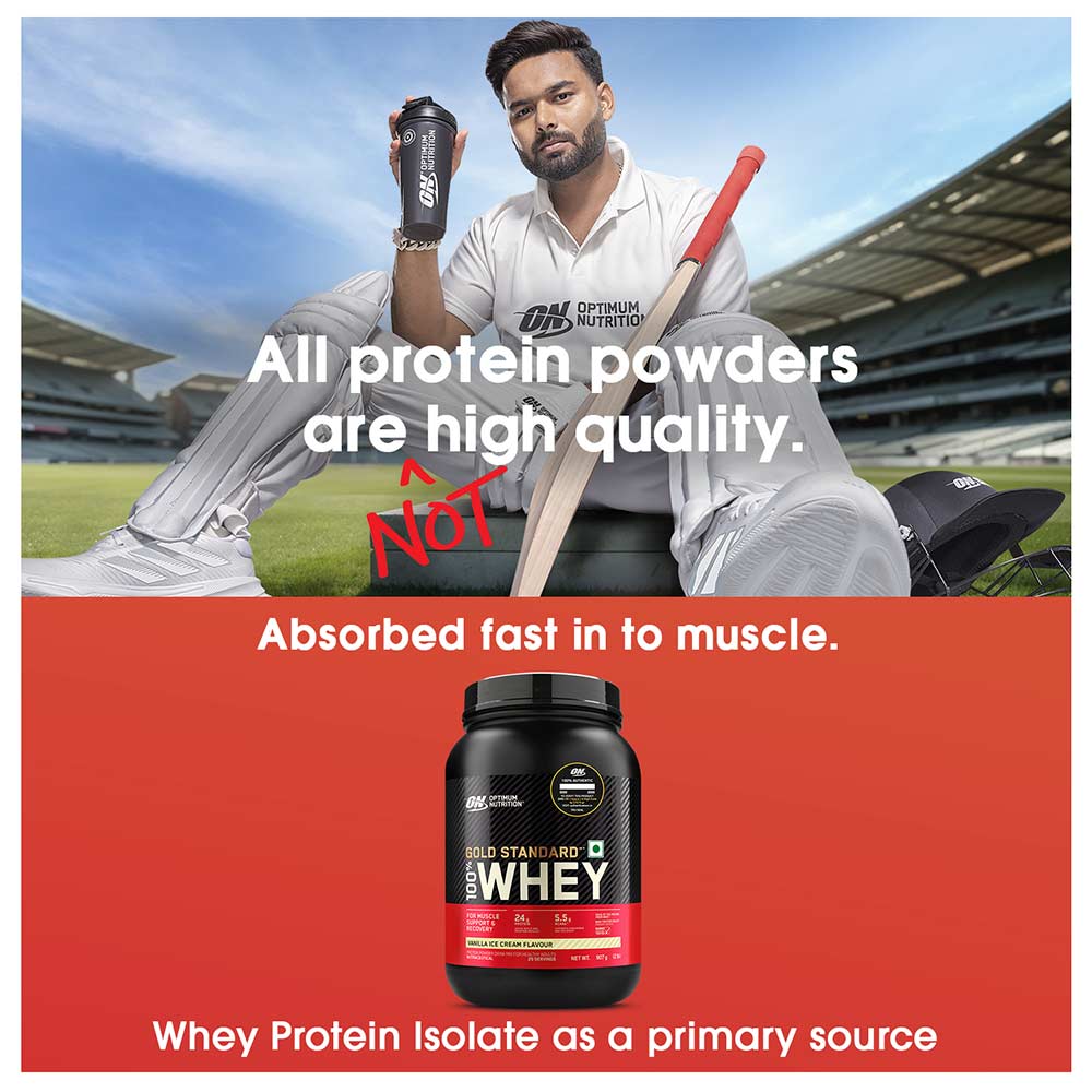 3 - ON (Optimum Nutrition) Gold Standard 100% Whey Protein,  2 lb  Vanilla Ice Cream 