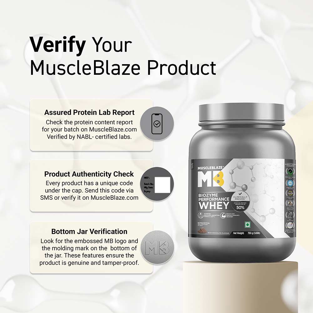 1 - MuscleBlaze Biozyme Performance Whey,  1.65 lb  Rich Chocolate