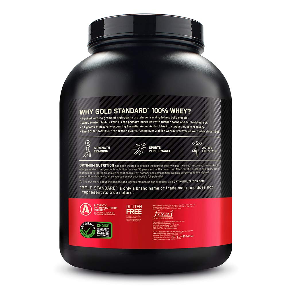 12 - ON (Optimum Nutrition) Gold Standard 100% Whey Protein,  5 lb  Vanilla Ice Cream 