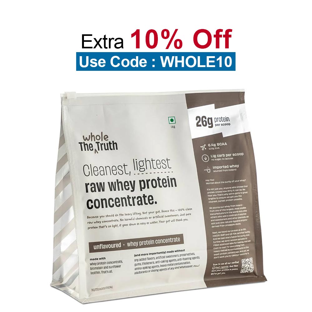 The Whole Truth Raw Whey Protein Concentrate,  2.2 lb  Unflavoured 