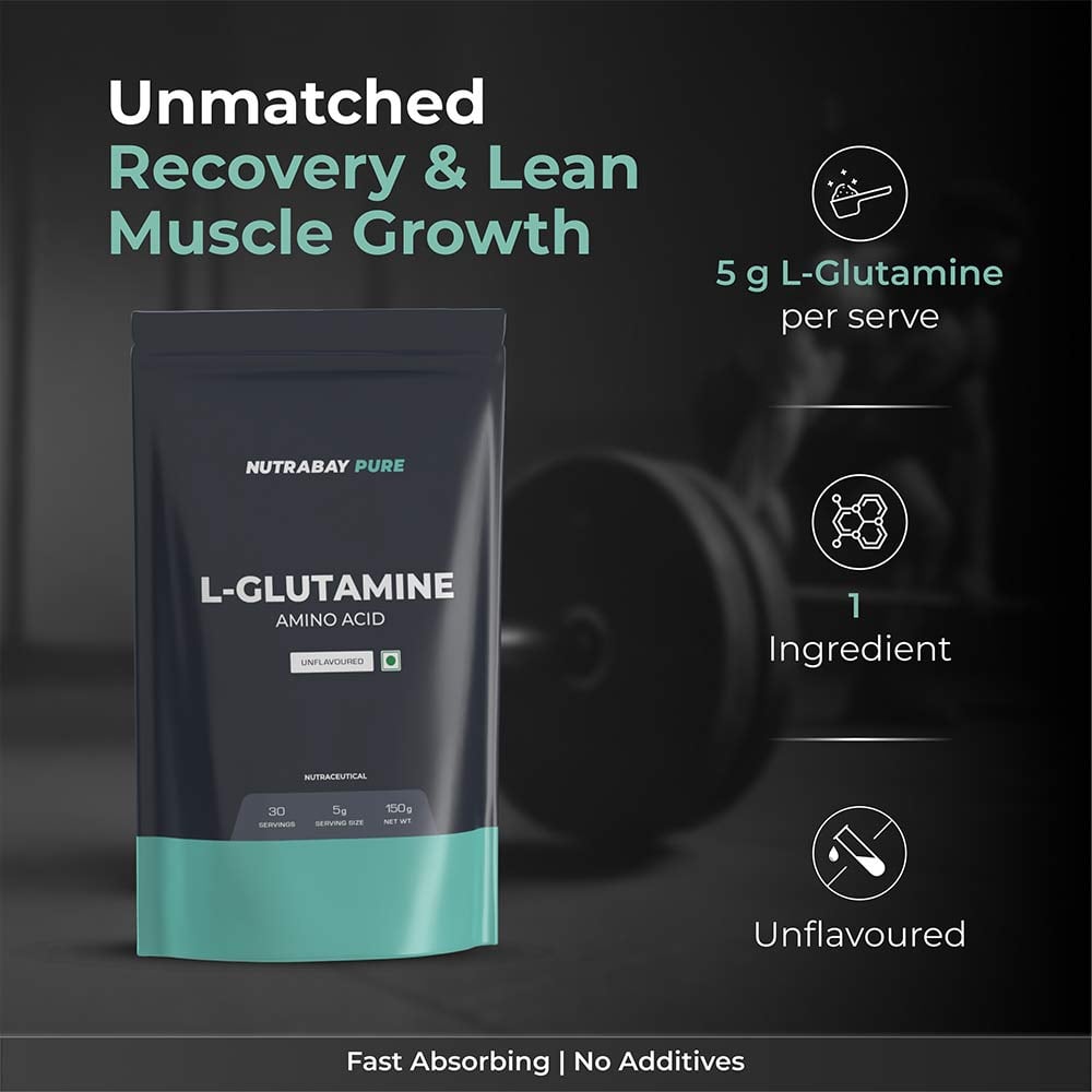 2 - Nutrabay Pure L-Glutamine Amino Acid,  0.33 lb  Unflavoured 