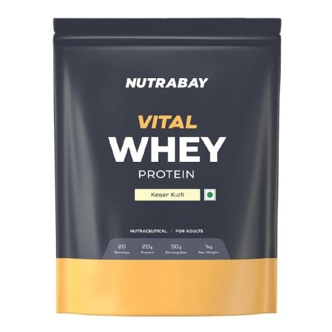 1 - Nutrabay Gold Vital Whey Protein,  2.2 lb  Kesar Kulfi 