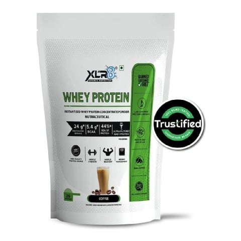 1 - XLR8 Flavoured Whey Protein 24 g Protein,  2 lb  Coffee 