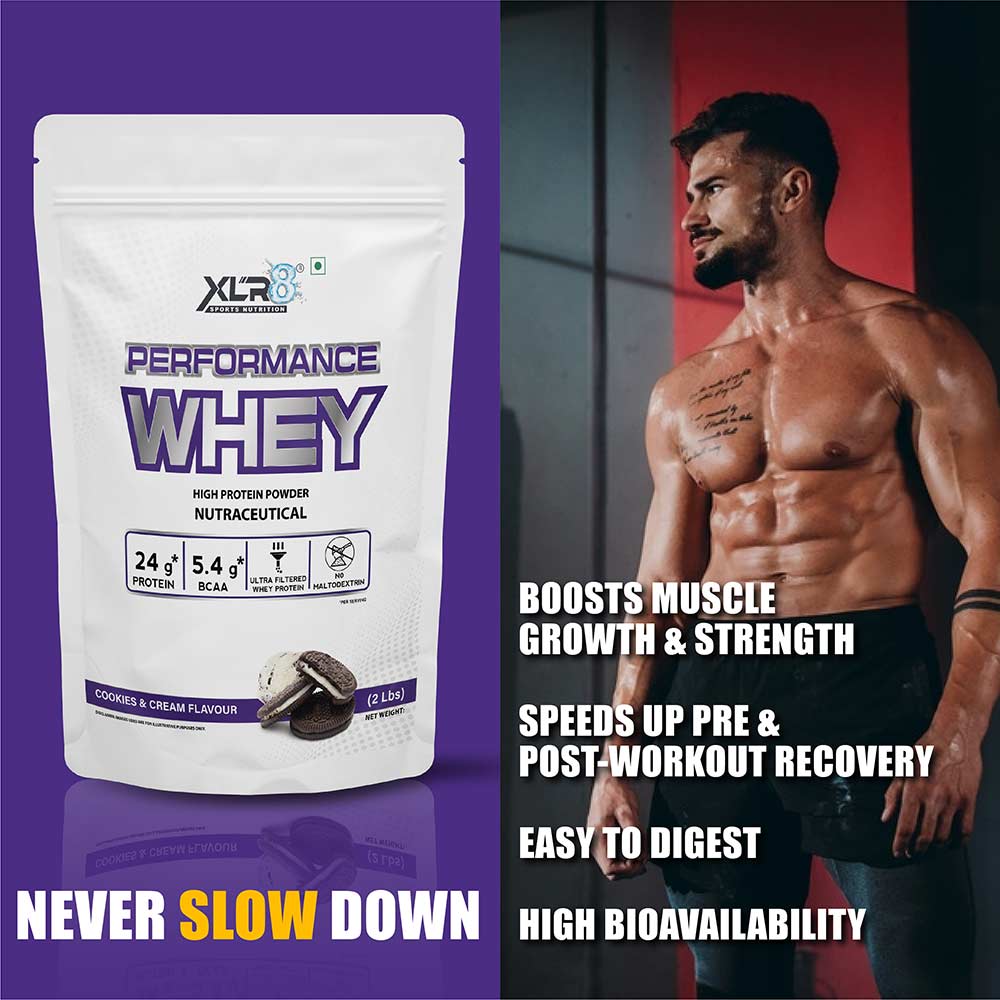 6 - XLR8 Performance Whey,  2 lb  Cookies & Cream 