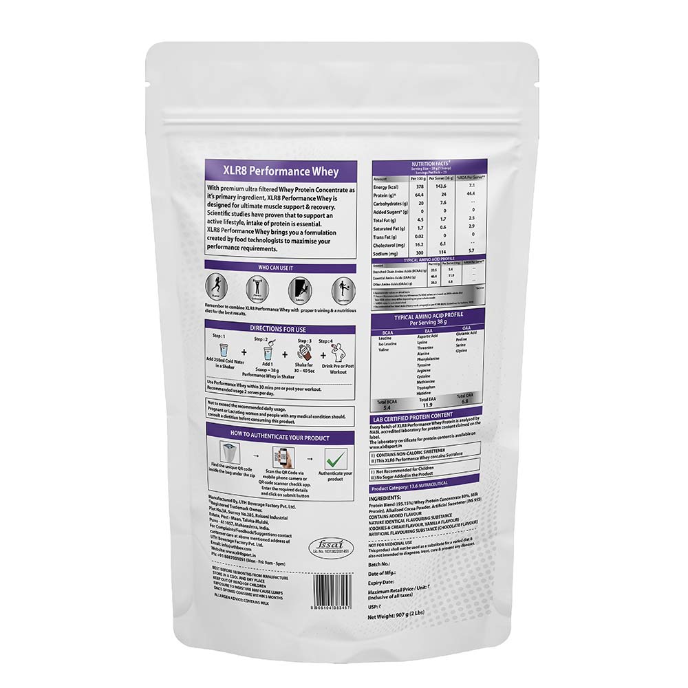 1 - XLR8 Performance Whey,  2 lb  Cookies & Cream 