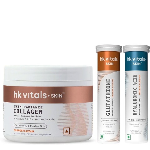 100g Collagen and Glutathione and Hyaluronic Acid Effervescent 15 tabs combo