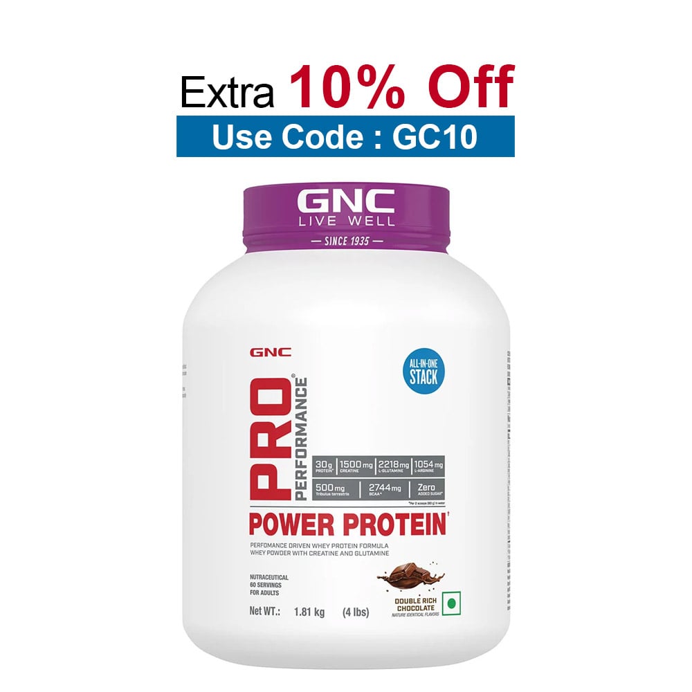 GNC Pro Performance Power Protein,  4 lb  Double Rich Chocolate 