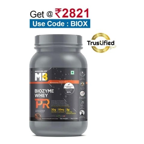 MuscleBlaze Biozyme Whey PR,  2.2 lb  Molten Chocolate Cake 