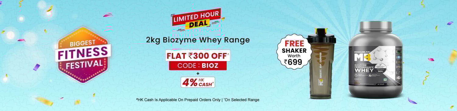 Biozyme Whey 2kg Range | Flat 300 Off | BIOZ | Freebie