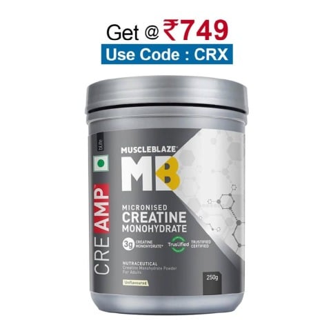 MuscleBlaze Creatine Monohydrate CreAMP,  Unflavoured  0.55 lb 