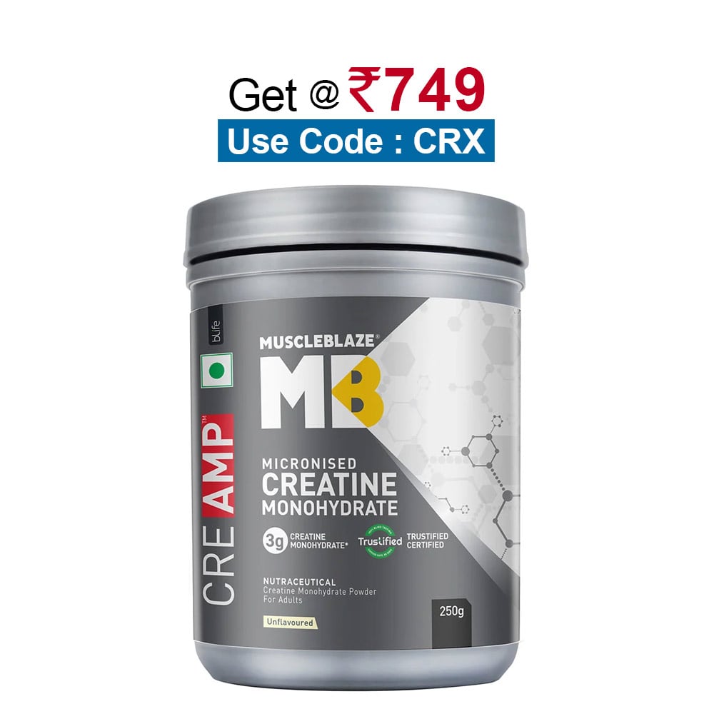 MuscleBlaze Creatine Monohydrate CreAMP,  Unflavoured  0.55 lb 