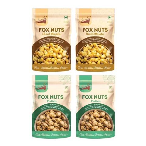 1 - TOKU MOKU Roasted Makhana Combo Pack,  Pudina & Chaat Masala  4 Piece(s)/Pack 