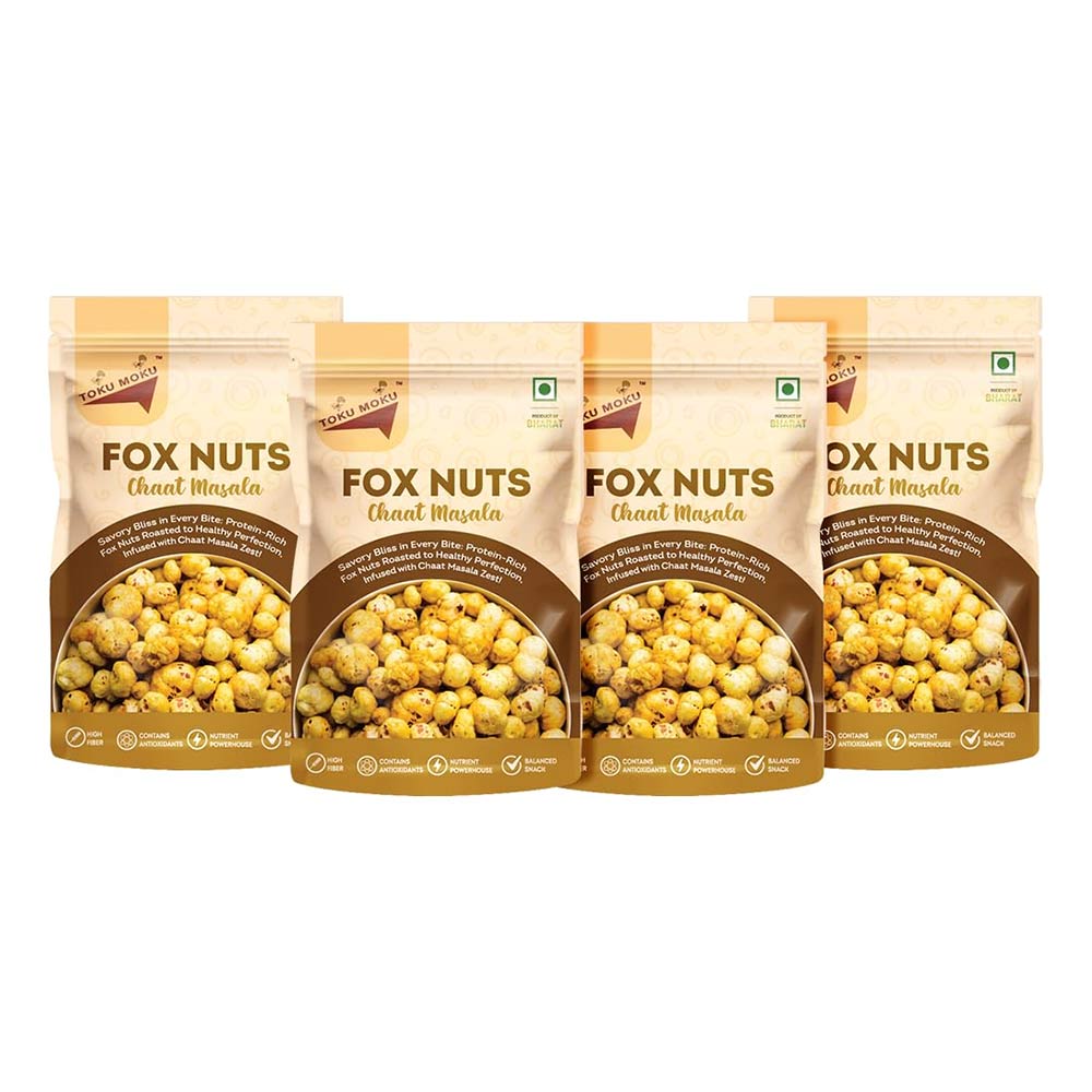 1 - TOKU MOKU Roasted Makhana,  Chaat Masala (Pack of 4)  55 g 