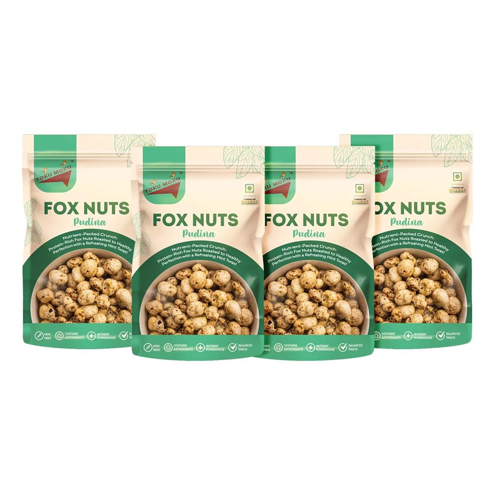 TOKU MOKU Roasted Makhana, Pudina (Pack of 4) 55 g-picture-14