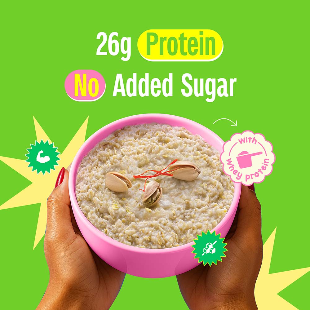 2 - Yogabar 26g High Protein Oats,  1 kg  Kesar Pista Kulfi 