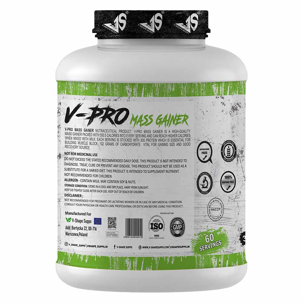 2 - V-SHAPE SUPPS V-Pro Extreme Anabolic Muscle Mass Gainer,  6.6 lb  Caramel Cream 