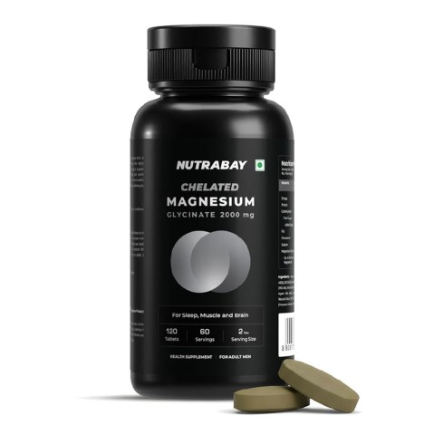 1 - Nutrabay Magnesium Glycinate 2000mg,  Unflavoured  120 tablet(s) 