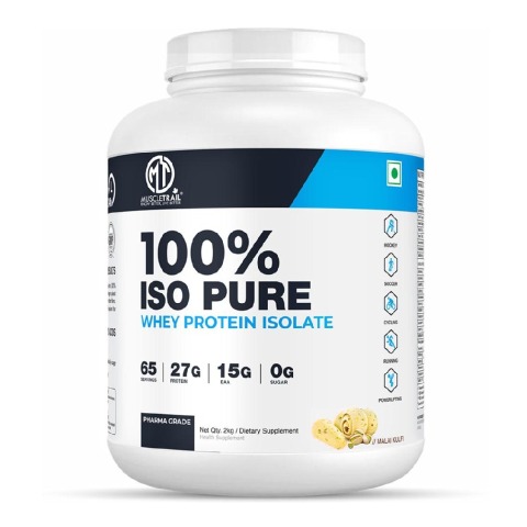 1 - Muscle Trail 100% Iso Pure Whey Protein Isolate,  4.4 lb  Malai Kulfi 