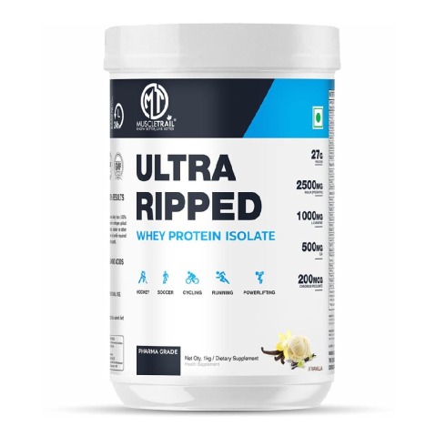 1 - Muscle Trail Ultra Ripped Whey Protein Isolate,  2.2 lb  Vanilla 