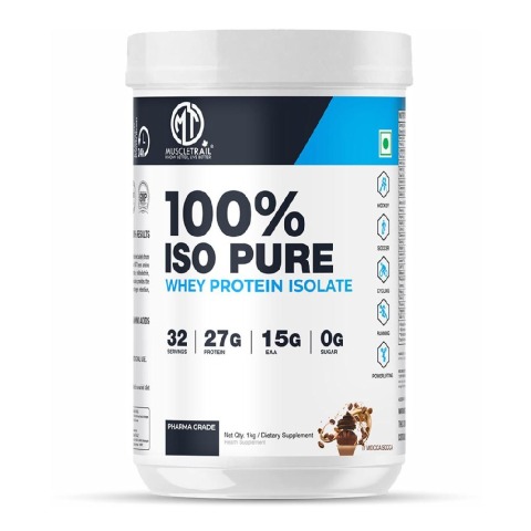 1 - Muscle Trail 100% Iso Pure Whey Protein Isolate,  2.2 lb  Mocca Socca 