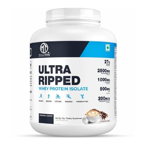 1 - Muscle Trail Ultra Ripped Whey Protein Isolate,  4.4 lb  Cappuccino 