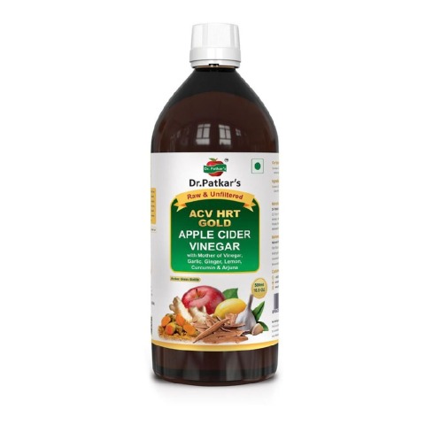 1 - Dr. Patkar's Apple Cider Vinegar (ACV HRT GOLD),  500 ml  Raw & Unfiltered 