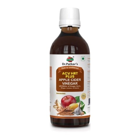 Dr. Patkar's Apple Cider Vinegar (ACV HRT PLUS), 200 ml Raw & Unfiltered