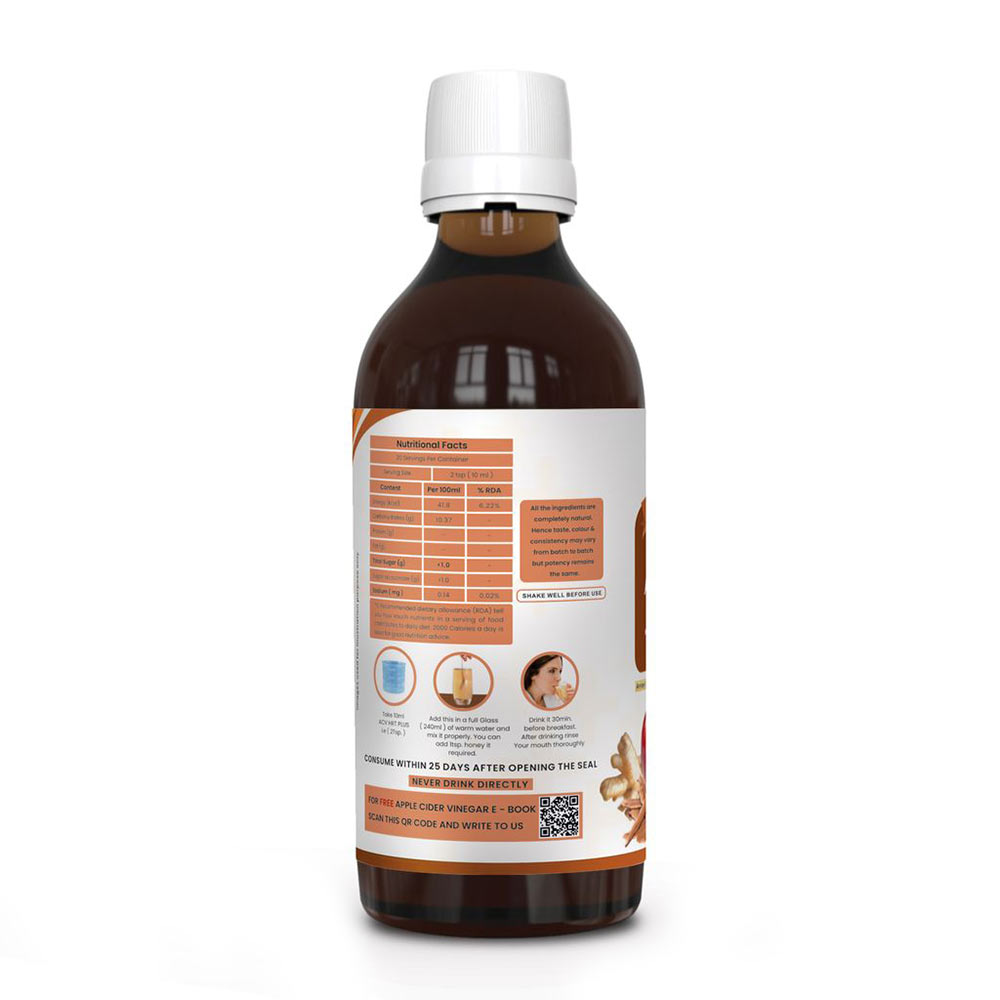 3 - Dr. Patkar's Apple Cider Vinegar (ACV HRT PLUS),  200 ml  Raw & Unfiltered 