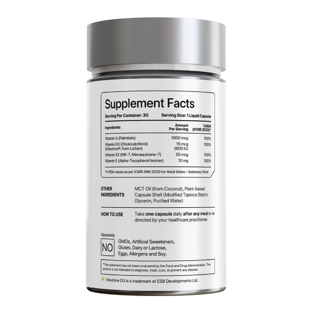 2 - Decode Age Vitamin D3 600 IU, K2 (MK7), A & E,  30 veggie capsule(s) 