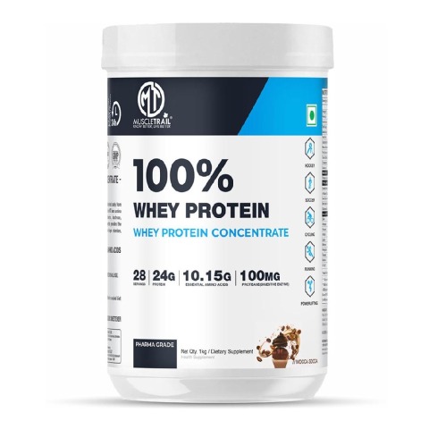 1 - Muscle Trail 100% Whey Protein Concentrate, 2.2 lb Mocca Socca