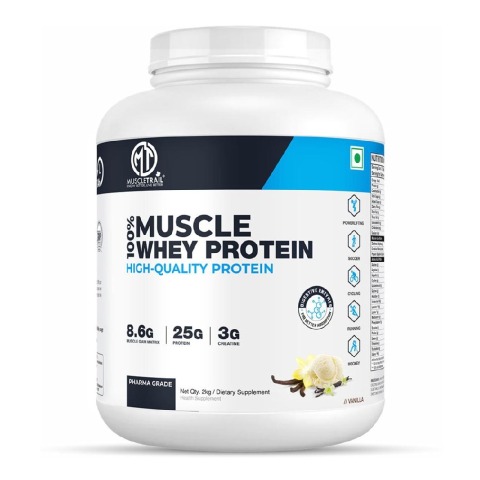 1 - Muscle Trail 100% Muscle Whey Protein, 4.4 lb Vanilla