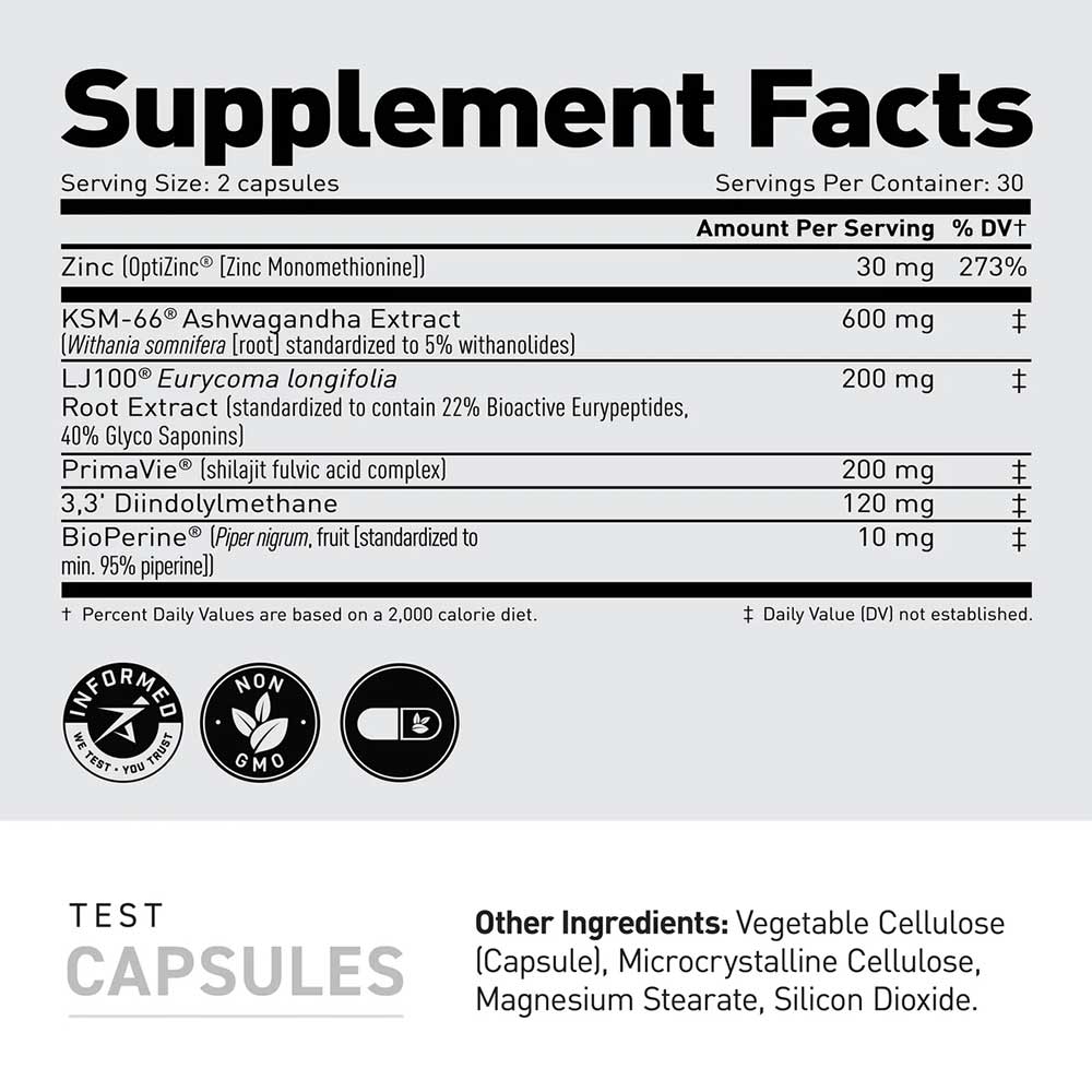 3 - Kaged Muscle Test,  60 veggie capsule(s)  Unflavoured 