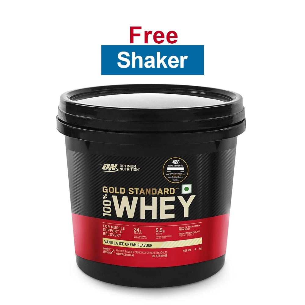 ON (Optimum Nutrition) Gold Standard 100% Whey Protein,  8.8 lb  Vanilla Ice Cream 