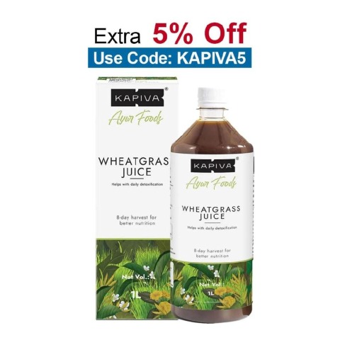Kapiva Wheatgrass Juice (Natural Detoxifier),  Unflavoured  1 L 